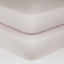 Organic Cotton Fitted Crib Sheets - 100% GOTS Certified Organic Cotton, All-Natural, Dye-Free, Unbleached, Toxic-Free & Breathable Baby Crib Sheets for Standard Crib Mattresses (Pack of 2)