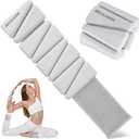 Ankle Weights for Women Wrist Weights Set of 2 (1 lb/2 lb Each) Adjustable Arm Leg Weight for Womens Men Suitable for Walking Swimming Running Pilates Yoga Gym (Grayish White)
