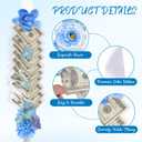 Graduation Money Lei Class of 2026 - Graduation Ribbon Lei with Secure Cash Pockets, 66'' Blue Hawaiian Flower Graduation Necklace for Women Men, Grad Gift & Party Accessories for High School College