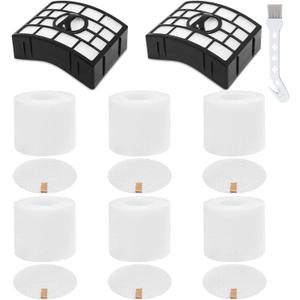 NV752 AZ1002 Vacuum Filters Replacement for Shark Rotator Powered Lift-Away AZ1002 NV650 NV650W NV651 NV652 NV750 NV750W NV751 NV752 AX950 AX951 AX952, 2 Filter + 6 Foam, Parts XFF650 XHF650