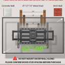 USX Mount Full Motion TV Wall Mount for Most 42-90 inch Flat Screen/LED/4K, TV Mount Bracket Dual Swivel Articulating Tilt 6 Arms, Max 16" Wood Studs, VESA 600x400mm, Holds up to 132lbs