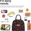 BALORAY Lunch Bag for Women Men Insulated Lunch Box for Adult Reusable Lunch Tote Bag for Work, Picnic or Travel (Cherry, M)