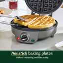Cuisinart Belgian Waffle Maker, Round Waffle Iron, 6 Setting Adjustable Browning, Audible Alert, Nonstick Plates, WAF-200NAS