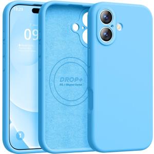 Ktele Magnetic for iPhone 17 Case [Compatible with Magsafe] [Premium Silicone Satin-Smooth Touch] Slim Shockproof Anti-Scratch Microfiber Lining Case, 6.3 inch, Blue