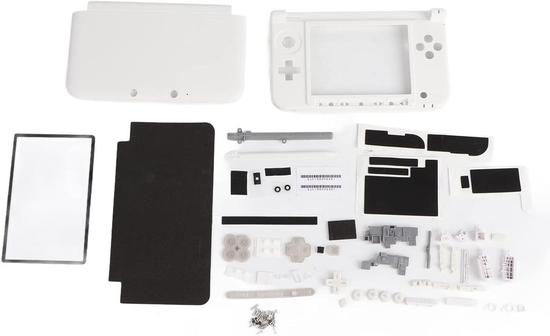 Full Housing Case, Cover Shell Repair Parts Complete Fix Replacement Kit for 3DS XL(White)