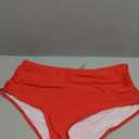 Edelqual Women's High Waisted Bikini Bottom Tummy Control Full Coverage Ruched Bathing Suit Swimsuit Tankini Swim Shorts (X-Large, Red)