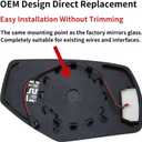 Driver Side Mirror Replacement for Chevrolet Silverado 1500 2500 3500 HD & GMC Sierra 1500 2500 3500 HD - Left Side Mirror Glass, Rear View Mirrors Glass with Heated & Signal Light