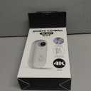 H8 64GB 4K Thumb Action Camera, Mini Body Cameras, Wearable Pocket Vlogging Camera, Multiple Accessory Mount Anywhere Small Portable Hands-Free Helmet Cam for Work, Cycling, Travel, Pet Walking (Black)