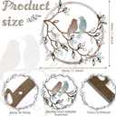 Ferraycle Metal Wall Art Bird on Tree Branch Silhouette Bird Hanging Ornament Porch Wall Decor for Living Room Outdoor Garden Bedroom Office Housewarming Party Decoration(Fresh Color)