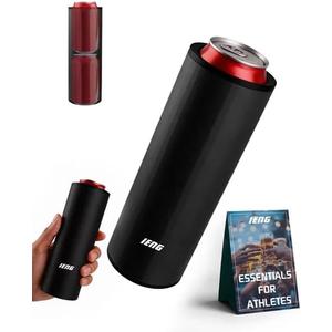 Dip Can Holder Cooler Double Tactical Reload Slim for Drinks 2 Bottom Ultra Chill System Beer Universal Tall Energy Insulator Insulated Coozie Quick Two Bottles Organizer (Black)