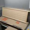 3 Panel Short Room Divider Screen, Beige Freestanding Partition, Small Bamboo Panel Divider for Room Separation,3.95 FT Tall