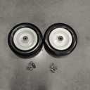 2 Pcs 13x5.00-6 Flat Free Tire and Wheel with Reinforced Rim and 3/4" Chrome Steel Bearings, 13x5x6 Lawn Mower Tires for Residential and Commercial, Zero Turn Mower Front Tires, 4.2"-6.2" Centered Hub