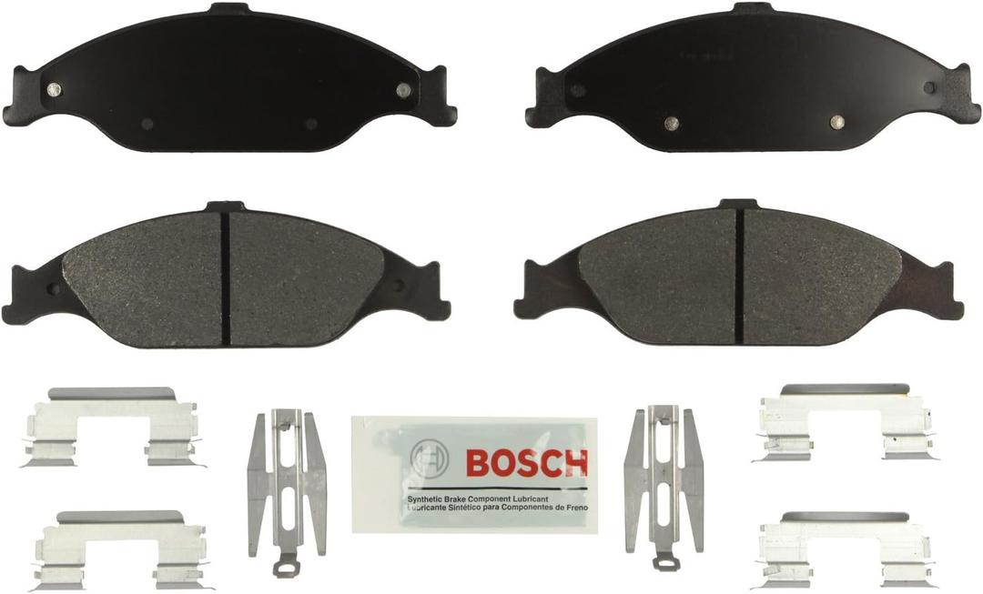 BOSCH BE804H Blue Ceramic Brake Pad Set With Hardware - Compatible With Select Ford Mustang; FRONT