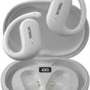 TEDELON Open Ear Headphones Bluetooth 5.4: 16.2mm Drivers, 50H Playtime Wireless Earbuds, IPX6 Waterproof, LED Display, Comfort Fit for Running, Cycling, Workouts, Beige