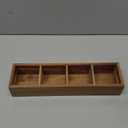 Acacia Wood Tea Bag Organizer with 4 Slots  Tea Bag Holder and Tea Organizer, Sugar Packet Storage for Countertops