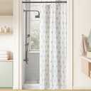 Lino Rosa Stall Small Shower Curtain 36x72 for RV,Boho Orange Floral Waterproof Fabric Half Size Narrow Shower Curtains for Dorm Camper