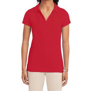 Nautica Junior's Uniform Short Sleeve Performance Polo (Red, M)