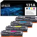 131A Toner Cartridge 4-Pack Replacement for HP 131A 131X | CF210A CF211A CF212A CF213A Toner Compatible with HP Pro 200 Color M251nw M251n MFP M276nw M276n Printer Ink.(Black, Cyan, Magenta, Yellow)