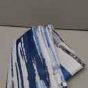 Blue Shower Curtain, Modern Abstract Ombre Blue and Silver Shower Curtain Set with Hooks Waterproof Minimalist Aesthetic Bathroom Curtain, 72x72 Inch