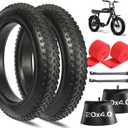 2pcs 20x4 Fat Bike Tire, High-Performance Bike Replacement for MTB and Ebikes, Wear-Resistant Folding Bicycle Tires, All-Terrain High-Density for Mountain Bike E-Bike