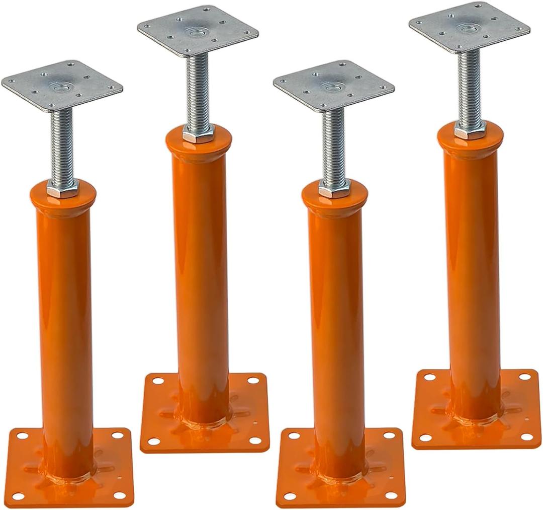 House Floor Jacks for Leveling & Stabilizing Floor Beams, 11" -16" Screw Basement Floor Jack Post Pole Joist Jacks, Telescoping Screw Jacks for Temporary Support House Foundation Repair