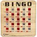 Regal Bingo Bulk Bingo Cards with Sliding Windows - Reusable Bingo Game Cards for Adults Large Group - 20 Pack, Woodgrain