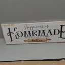 Happiness is Homemade with Love and Butter Sign Funny Kitchen Sign Decor for Counter Pantry Rustic Farmhouse Style Wall Décor Shabby Chic Family Wall Plaque Decoration Housewarming Gift, 8 x 24 Inch