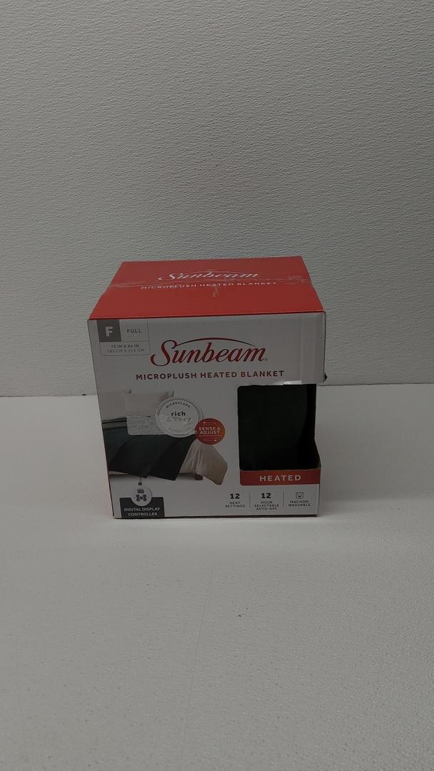 Sunbeam Royal Luxe Night Fog Heated Blanket 12-Heat Settings Auto Off Machine Washable Twin