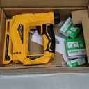 3-In-1 Cordless Nail Gun - Compatible with DEWALT 20V Battery - 18 GA Electric Brad Nailer with 1000 x 18GA Nails & 1000 x T50 Staples & 1000 x 1014J Staples for Wood & Home DIY (No Battery)