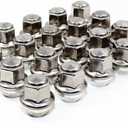 Set of 20 Veritek 12x1.5mm 3/4 19mm Hex 1.25 Inch 31.75mm Length Stainless Steel OEM Factory Style Large Acorn Seat Lug Nuts for Ford Focus Fusion Escape Lincoln MKC MKZ Factory Wheels