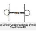 AK Full Cheek Snaffle Bit – Copper Lozenge Sweet Iron Mouthpiece, Stainless Steel Horse Riding & Training Bit AKRS-2614 (Blue/Silver, 4.75'')