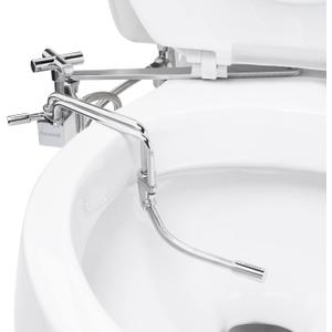 Brondell SMB-15 Side Mounted Manual Bidet Attachment for Toilet Seats with Adjustable Sprayer and Water Pressure, Thin Profile, Chrome
