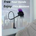 MAGIPEA Phone Holder for Bed, Gooseneck Phone Holder for Desk, Cell Phone Mount with Flexible Long Arm, Compatible with iPhone 17/16 Pro Max, 15, 14, and Other 3.57" Devices