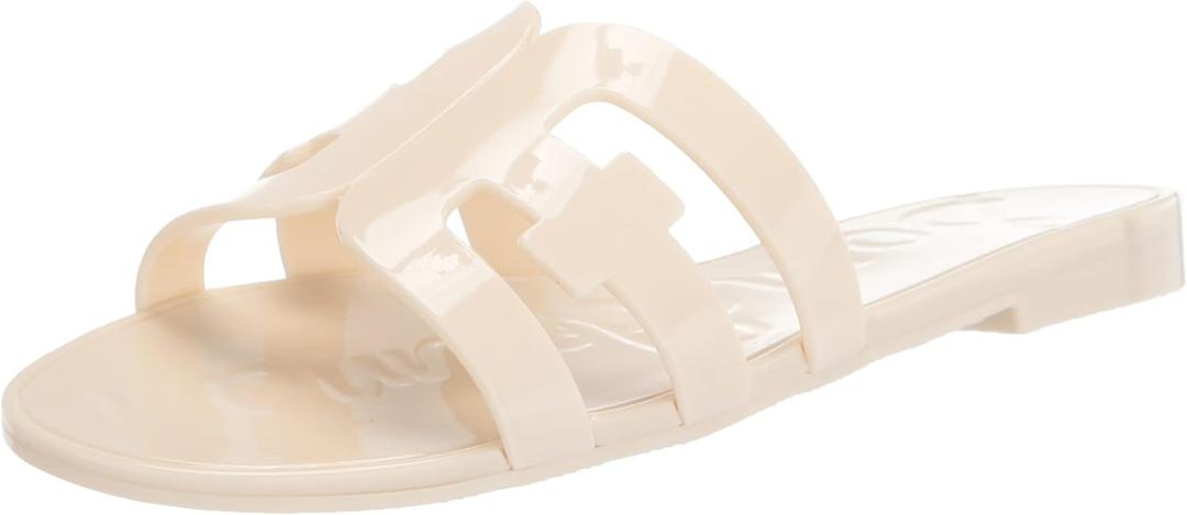 Sam Edelman Women's Bay Flat Sandal (7, Modern Ivory Jelly)