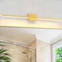 VOLISUN Bathroom Vanity Light 48 inch, 30W Dimmable 5CCT Led Bathroom Light Fixture Over Mirror, Gold Bar Vanity Light for Bathrooms-ETL Certificated