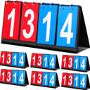 Hiboom Portable Scoreboard Flipper Table Top Score Keeper Waterproof 4 Digital Scoreboard Flipper for Basketball Soccer Tennis Volleyball Cornhole Sports Games P. E Classroom Activities