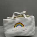 OIAHOMY Large Baby Diaper Caddy Organizer, Portable Diaper Basket with Handles, Baby Gift Basket with Rainbow-White Design (14.968.669.84)
