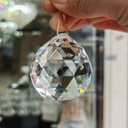 100mm Large Crystal Prism Suncatcher for Windows Hanging, Clear Glass Crystal Sun Catcher Beads Pendants Maker Balls for Indoor Outdoor Garden Feng Shui Home Decor