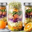 Mason Jars 32 oz, 12 Pack Quart Mason Jars With Wide Mouth Lids, Glass Jars for Canning, Food Storage, Meal Prep, Overnight Oats, Fermenting, Pickling, DIY Projects