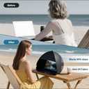 Portable Sun Shade for Working Outside - Up to 18" UV Shield & Sun Tent | Foldable Outdoor Computer Cover with Glare Reduction | Fits Most Laptops (Black)