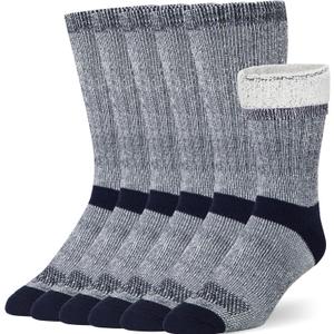 COZIA Merino Wool Socks for Men & Women Casual Warm Winter Cozy Thermal Socks (Medium-Large, E26-charcoal Blue (3 Pairs))