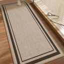 chakme Bathroom Rugs Mat 59x24, Ultra Thin Non Slip Bath Mat Large Quick Dry Absorbent Bath Mat for Bathroom Floor, (Light Beige, 59"x24")