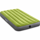 Intex 64757E Dura-Beam Standard Downy Air Mattress: Fiber-Tech - Twin Size - 10in Bed Height - 300lb Weight Capacity - Pump Sold Separately, Light Green