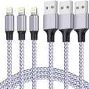 TAKAGI for iPhone Charger, [MFi Certified] Lightning Cable 3PACK 6FT Nylon Braided USB Charging Cable High Speed Transfer Cord Compatible with iPhone 14/13/12/11 Pro Max/XS MAX/XR/XS/X/8/iPad