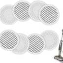 AIR U+ 8 Pack Replacement Steam Mop Pads for Shark S8201 S8001 S7001 S7201 S7000AMZ S7000 S7005 S7020 S7001C Steam Mop, Steam & Scrub All-in-One Scrubbing and Sanitizing, Dirt Grip Scrub Washable Pad