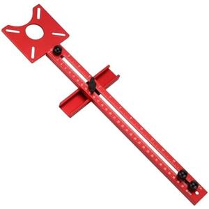 YINSHCO 4in1 Router Milling Groove Bracket, Aluminum Alloy Router Circle Cutting Jig Multifunctional Cabinet Hardware Jig and Router Guide, Adjustable Router Jig Tool for Woodworking (StandardSize)