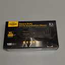 TitanFlex Disposable Nitrile Exam Gloves, 6-mil, Black, Heavy Duty, Latex Free, Food Safe for Cooking & Food Prep (04 Black (Xl, 100ct))