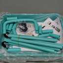 Laiensia 3Tier Rolling Cart with Wheels,Multifunction Utility Storage Carts, Kitchen Storage Organizer,Mobile Shelving Unit for Bathroom,Laundry,with Classified Stickers,Green