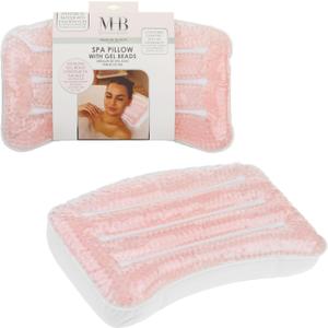 Expressions Spa Pillow with Glitter Gel - 1pc Cooling Spa Pillow for Bathtub and Hot Tub Relaxation | Luxury Bath Products & Spa Accessories for Women (Pink)