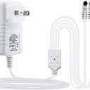 AC/DC 4.5V Power Adapter Compatible with Lemax Lighted Accessory 94563 94564 74707 74295 84428 94565 94566 94527 44241 64517 Christmas Micro Lighting Building Decoration (white 4 plugs)